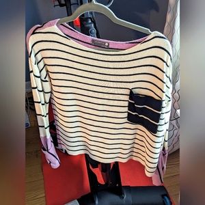 Anthropologie faye knit striped sweater